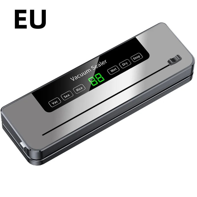 Household electric small vacuum sealer built-in cutting machine kitchen food storage seal vacuum bag touch button vacuum sealer - AMULET RING STORE