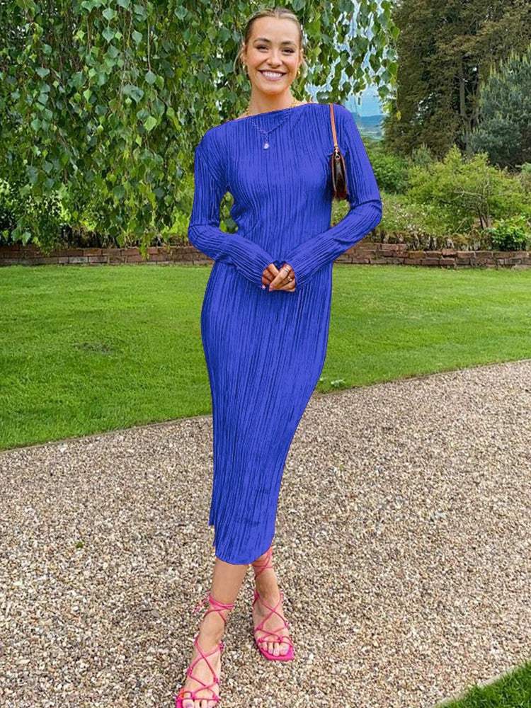 Dulzura Black Long Sleeve Dress - Winter Fashion - AMULET RING STORE