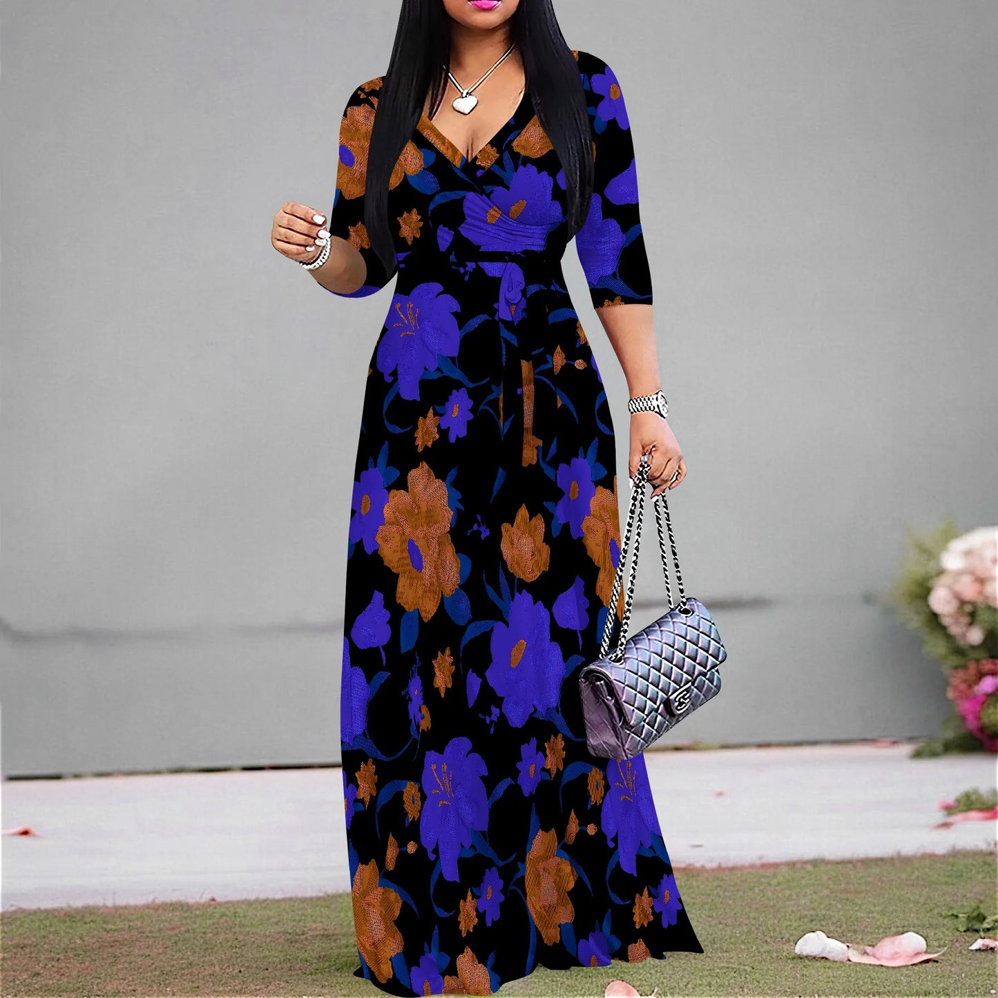 Women's Casual Sexy V Neck 3/4 Sleeves Club wear Party Outfits