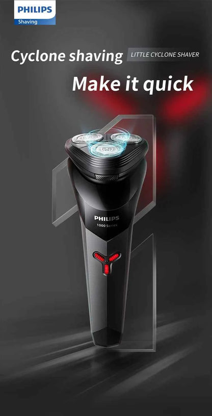 PHILIPS S1113 Electric Shaver USB Charge Stainless Steel PowerCut Blade Razor Triple Floating Head Men Fast Shave Beard Trimmer