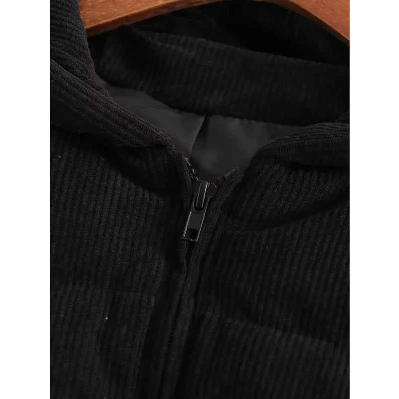 Padded Coat Casual Hooded Coat For Women Elegant Luxury Women's Coats Warm Woman Winter Coats Black Short Snow Parka