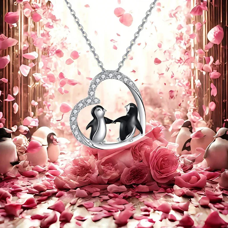 CAOSHI Fashion Hot Selling Couple Necklace Cute Penguin Design Daily Accessories Wife Girlfriend Unique Sweet Style Jewelry Gift - AMULET RING STORE