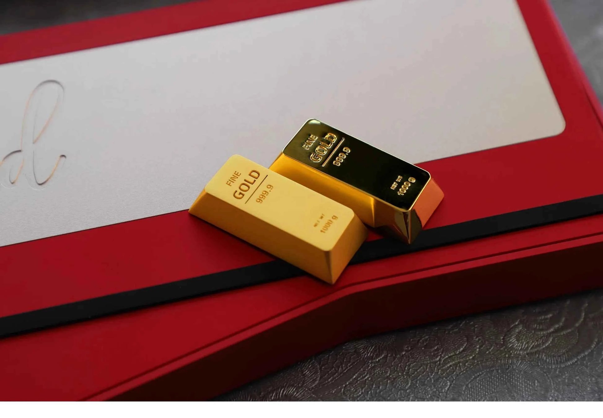 Gold Bar Shape Theme Keycaps Set Zinc Alloy Enter Key Cherry Profile Custom Original Handmade Keycaps for Mechanical Keyboard