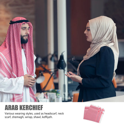 Polyester Men Headscarf Arab Turban Muslim Dubai Scarf Saudi Shawl Hiking Bandana Camping Shemagh Outdoor Accessory Breathing - AMULET RING STORE