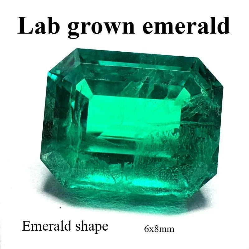 emerald Cut Lab Grown Columbia Emerald Natural color for DIY Jewelry Making Materials with Certificate Factory Wholesale price