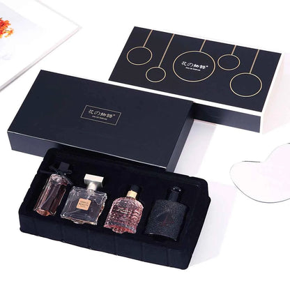 Gift Box Four Piece Set Women Perfume Spray 105ml Floral Scent Lasting Fragrance Pheromone Eau De Parfum Men Cologne Balminess