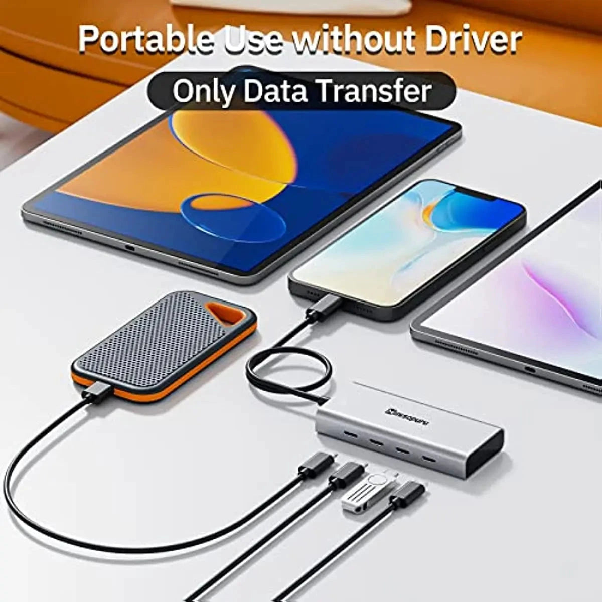 Minisopuru HUB USB C Hub 4 Ports 10Gbps USB Type C to USB C 3.2 Gen1 Hub Adapter for Laptops MacBook Pro Air USB 3.0 Hub