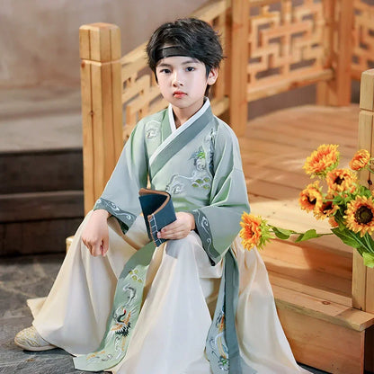 Long Sleeve Boy Hanfu Modern Dress Baby Cosplay Boys Outfit Ancient Stage Kids Clothing Vestidos Casual Children Chinese Costume