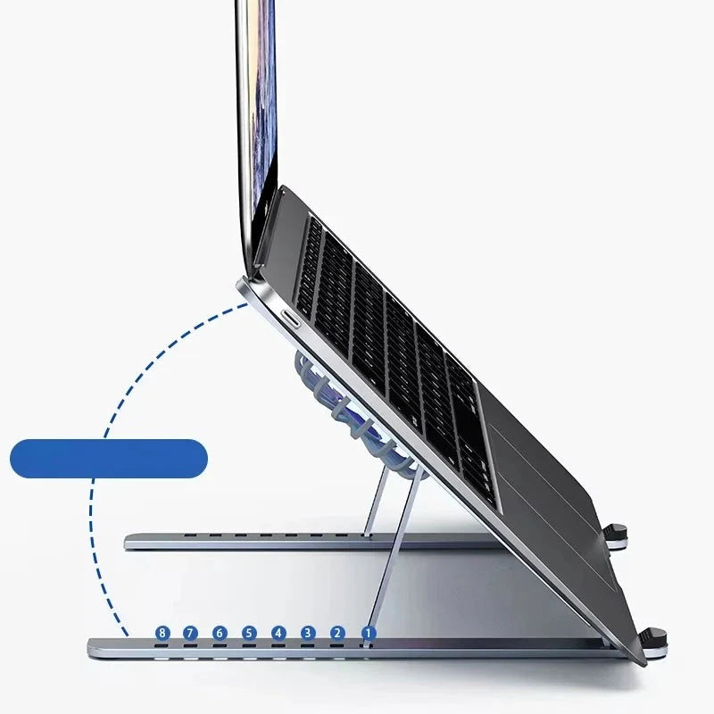 Desktop Aluminum Alloy Adjustable Big Fans Cooling Laptop Stand for 14 to 17.3inch Laptops - AMULET RING STORE