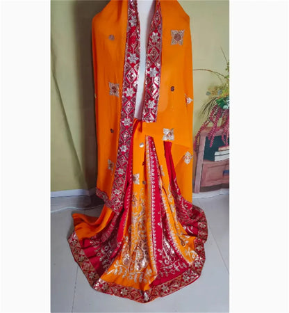 India Sari Nepal Thailand 6-meter Sari costume dress live broadcast featuring Sri Lanka's Grand Sari Lengha