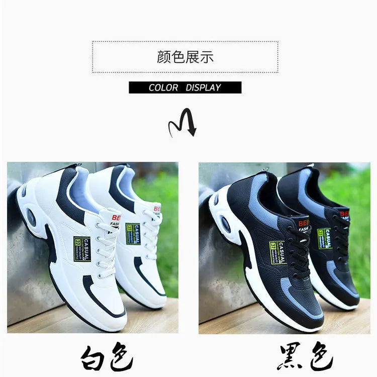 2025 new spring trend sports men's shoes Lace-up thick sole casual breathable fashion shoes Large size Wear skid resistance - AMULET RING STORE