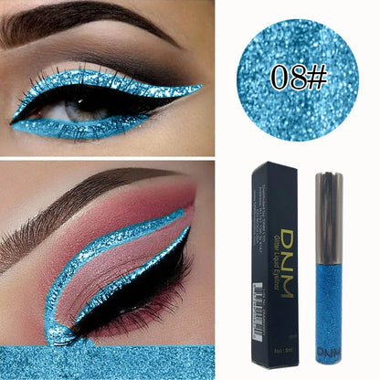 Glitter Eyeliner Vibrant Waterproof Long-Lasting for Flawless Eye Makeup Diamond Shiny Silver Rose Gold Eyeliner Beauty Cosmetic - AMULET RING STORE