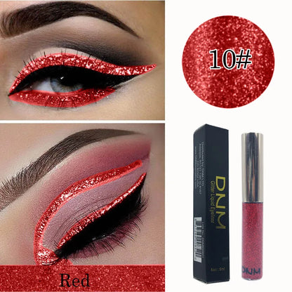 Glitter Eyeliner Vibrant Waterproof Long-Lasting for Flawless Eye Makeup Diamond Shiny Silver Rose Gold Eyeliner Beauty Cosmetic - AMULET RING STORE
