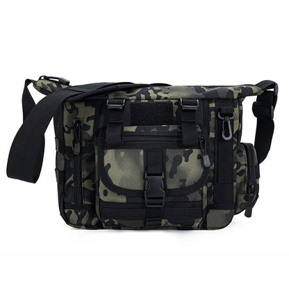 Men Camouflage Shoulder Bag Tactical Fishing Camping Tote Trekking Climbing Bags Large Multi-Pocket Travel Laptop Messenger Pack
