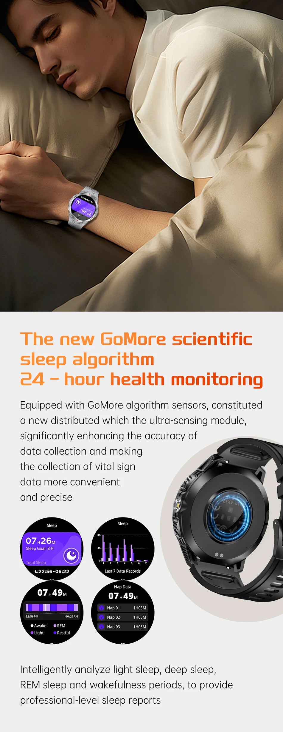 1100mAh Super Capacity Battery Military Outdoor Smart Watch Men 1.7inch Screen Compass Bluetooth Call 3ATM Waterproof SmartWatch