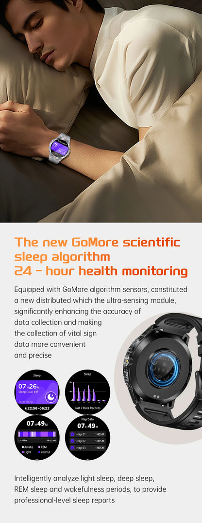 1100mAh Super Capacity Battery Military Outdoor Smart Watch Men 1.7inch Screen Compass Bluetooth Call 3ATM Waterproof SmartWatch