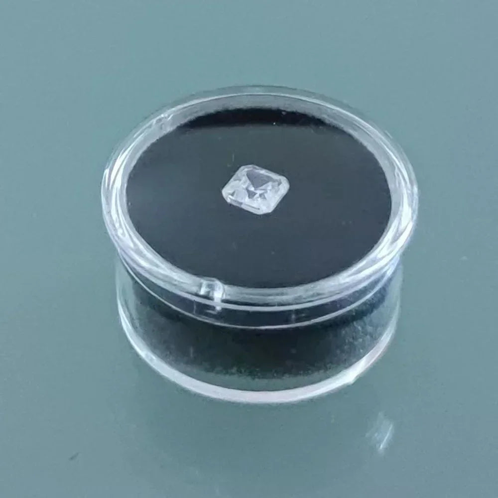 Transperant Square Diamond Jewelry Storage Box Stone Display Case Round Gemstone Organizer 1Pc Small Coin Ring Travel Gift Box - AMULET RING STORE