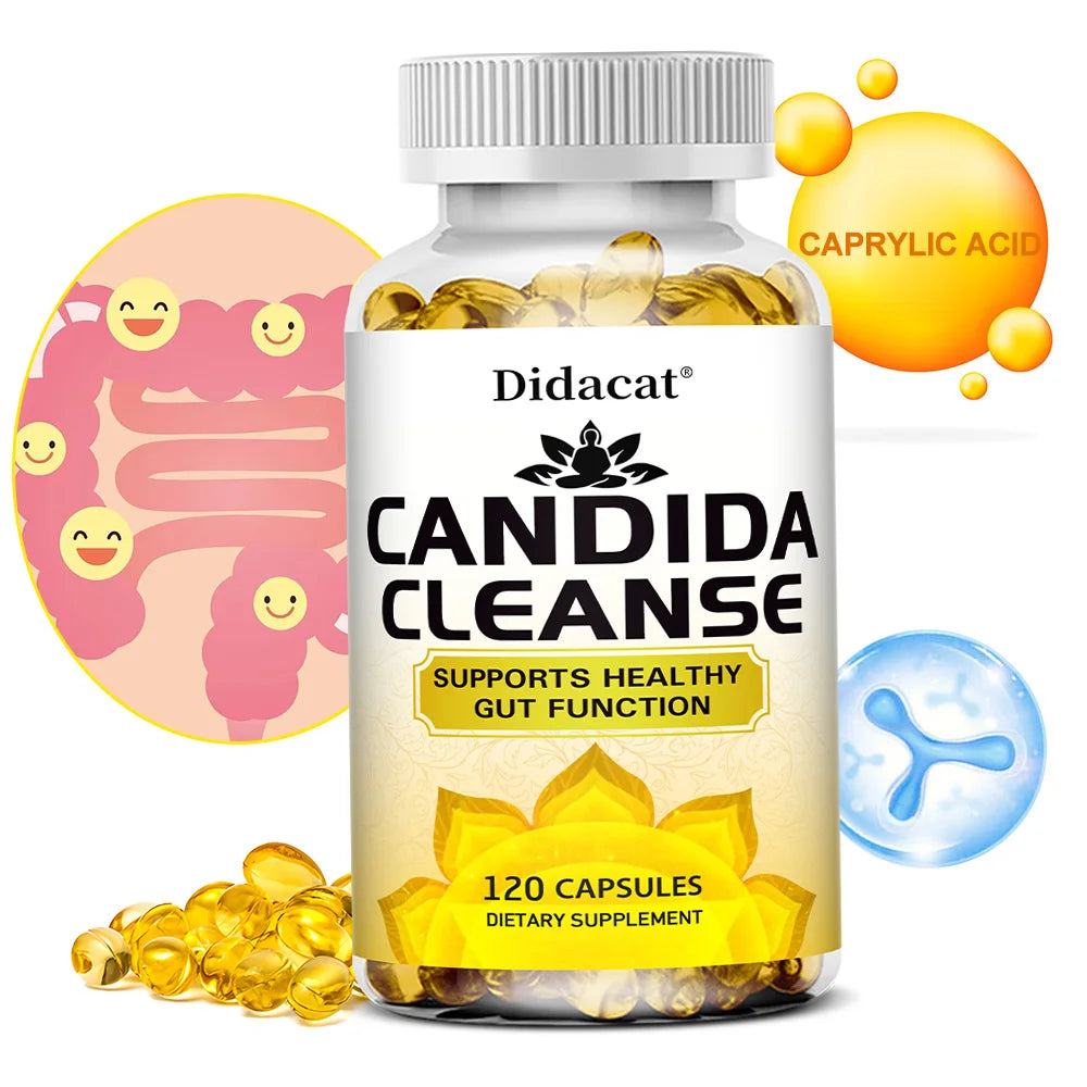 Candida Cleanse-Contains Natural Herbs and Probiotics To Support Healthy Bowel Function and Immune Health,Suitable for Unisex - AMULET RING STORE
