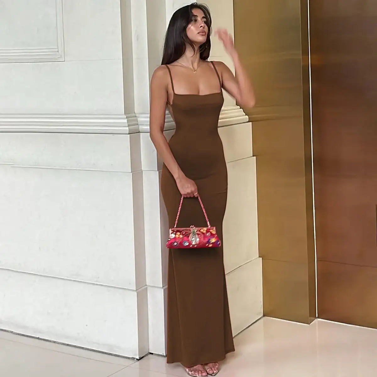 Dulzura Women Party Club Evening Streetwear Birthday Bodycon Long Dress 2025 Summer Clothes Wholesale Items For Business D321165 - AMULET RING STORE