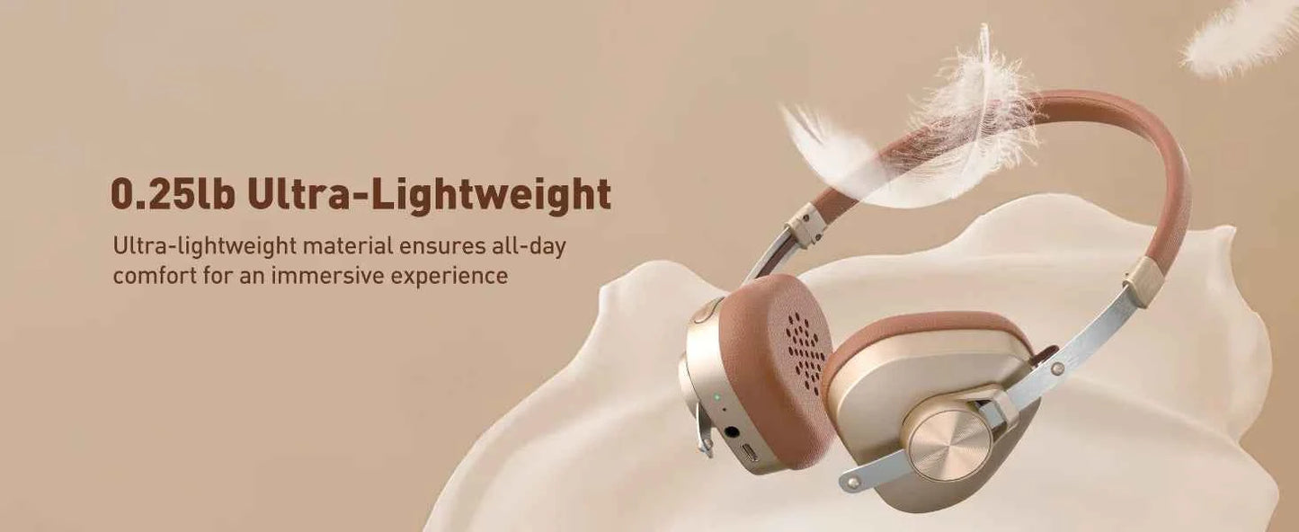 OneOdio F4 Wireless Headphones dual-device connection Vintage Headphones 50H Playtime