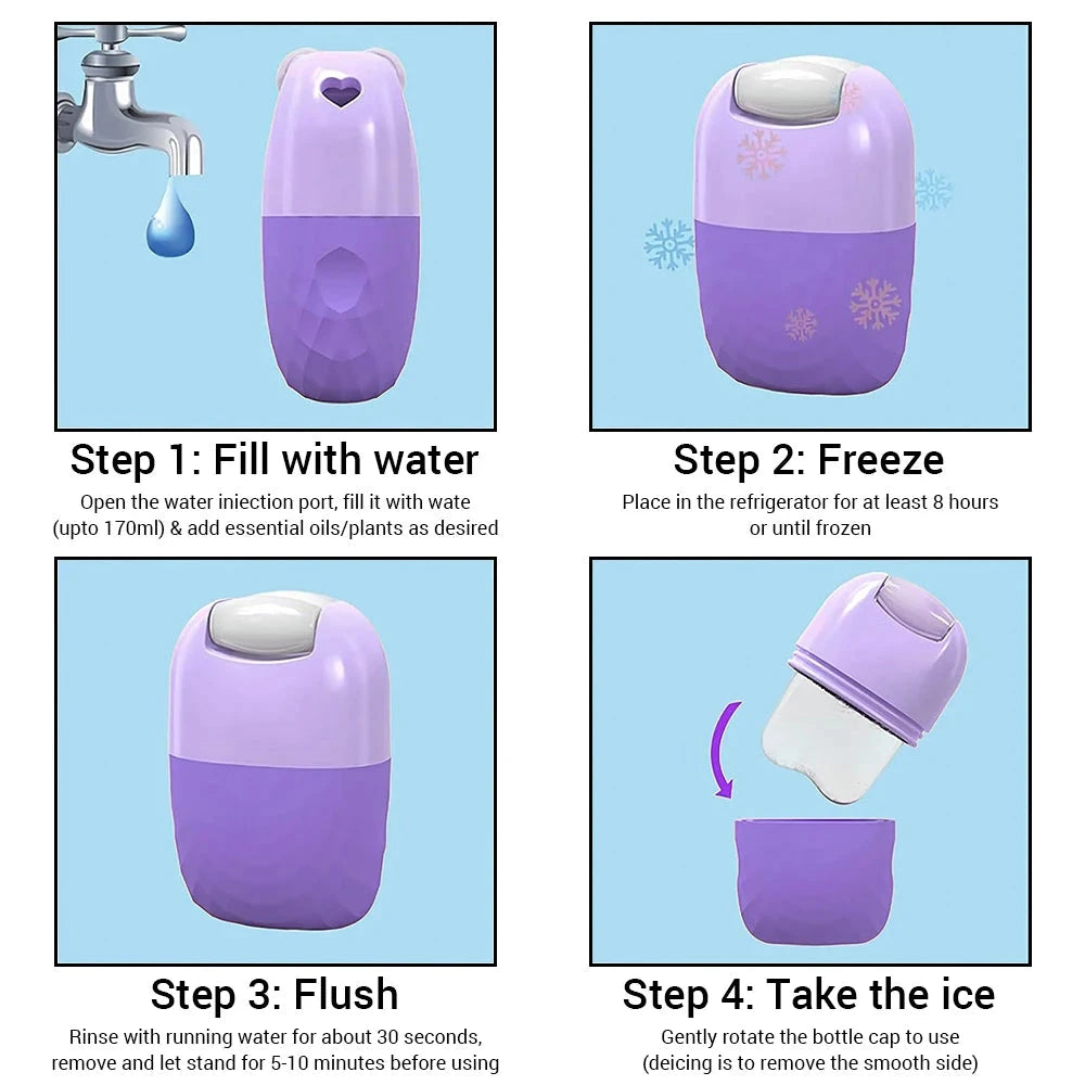 2 In 1 Ice Face Roller Ice Cube Beauty Massage Silicone Mold For Eye Puffiness Facial Roller Shrink Pores Skin Care Beauty Tool