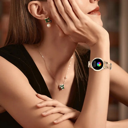 Smartwatch Women 1.32-inch IPS Screen Custome Watch Face BT Calls AI Voice Assistant Female Menstrual Period Management Mointor