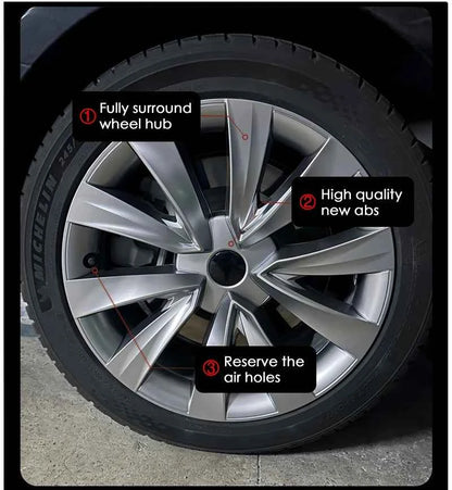 4PCS Wheel Cover 18 Inch for Tesla Model 3 Aero HubCap Performance Replacement Wheels 2018-2023 Full Rim Car Accessories 2022