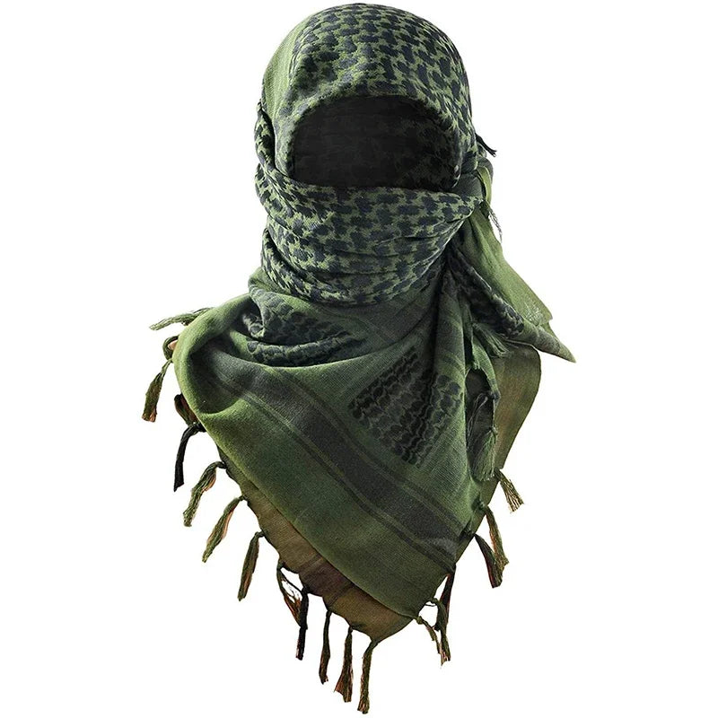 Keffiyeh Tactical Desert Scarf Wrap Shemagh Head Neck Arab Scarf Keffiyeh Scarf Wrap for Men And Women - AMULET RING STORE