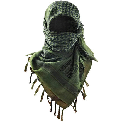 Keffiyeh Tactical Desert Scarf Wrap Shemagh Head Neck Arab Scarf Keffiyeh Scarf Wrap for Men And Women - AMULET RING STORE
