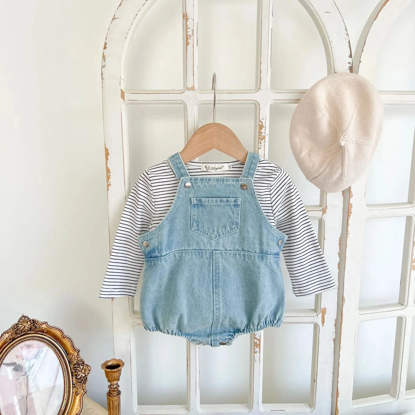 Cute Baby Pocket Overalls Denim Overalls Baby Fashion One-piece Romper 0-3T Newborn Boy Girls Clothes - AMULET RING STORE