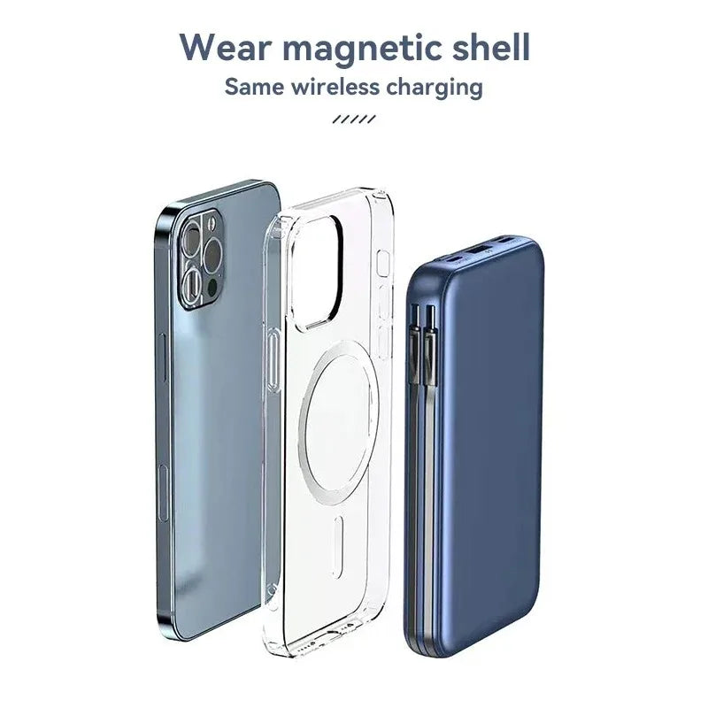 Xiaomi 50000mAh Portable Wireless Charging Power Bank Magnetic Charging Built-in Wire Mobile Phone Battery For Iphone Samsung - AMULET RING STORE