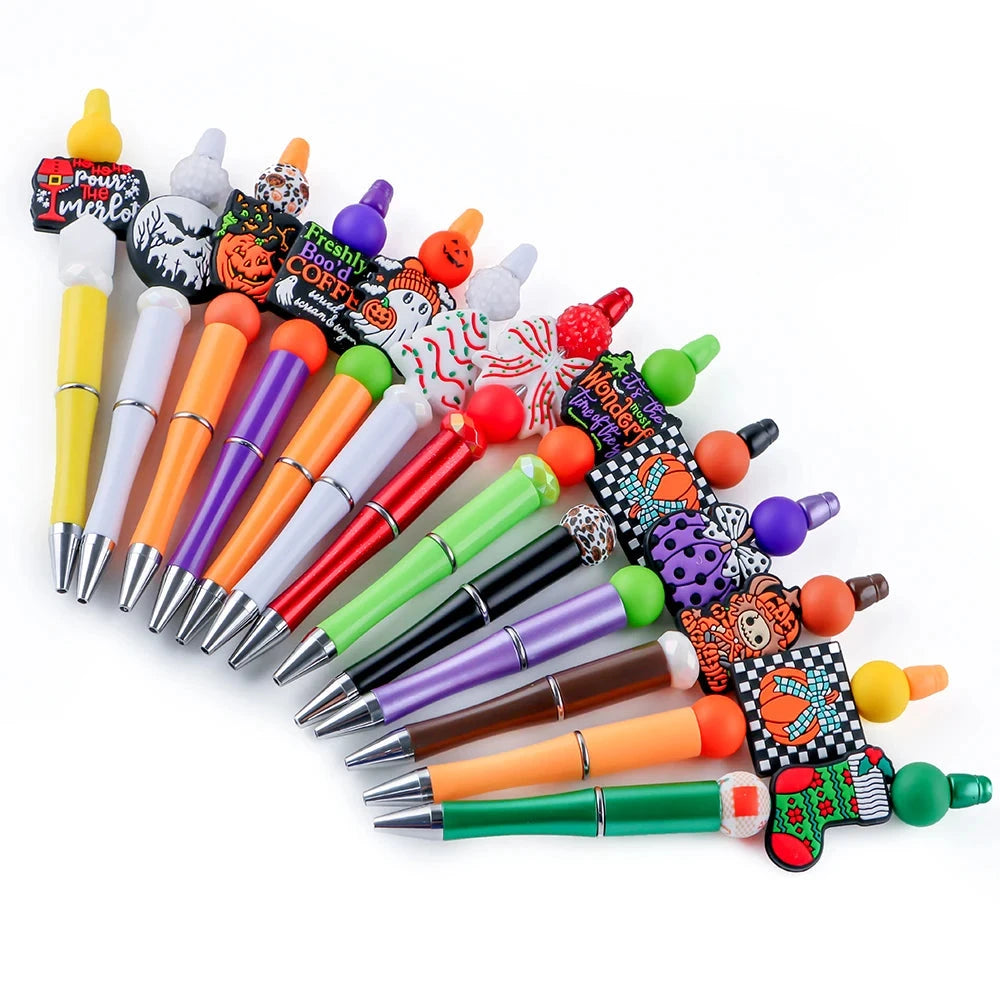 90pcs/Lot Boxed New Silicone Focus Beads/Printed/Pen/Acrylic Set For Jewelry DIY Bracelet Necklace Key Chain Earring Accessories - AMULET RING STORE