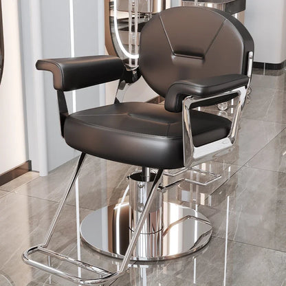 Comfortable Women Dressing Professional Barber Chair Swivel Advanced Trendy Barber Chairs Silla Leisure Design Salon Furniture