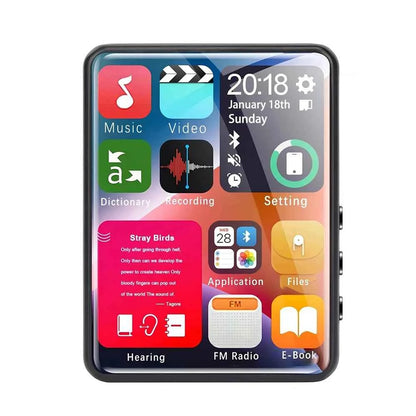 2.4-inch touchscreen MP3 player Built-in 4GB Bluetooth MP4 player Memory expansion, audio recording, FM radio, video playback.