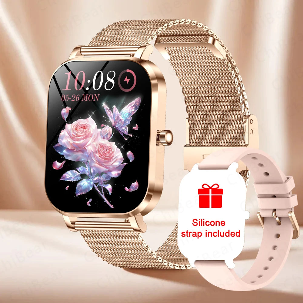 2025 New Xiaomi Fashion Women Smartwatch AMOLED HD Screen Heart Rate Blood Oxygen Monitoring BT Call Sports Smartwatch Woman