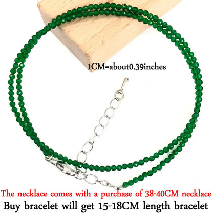 2-3mm Natural Stone Beaded Necklace Handmade Mini Tourmaline lapis crystal Energy Healing Female Bracelet for Women Jewelry Gift - AMULET RING STORE