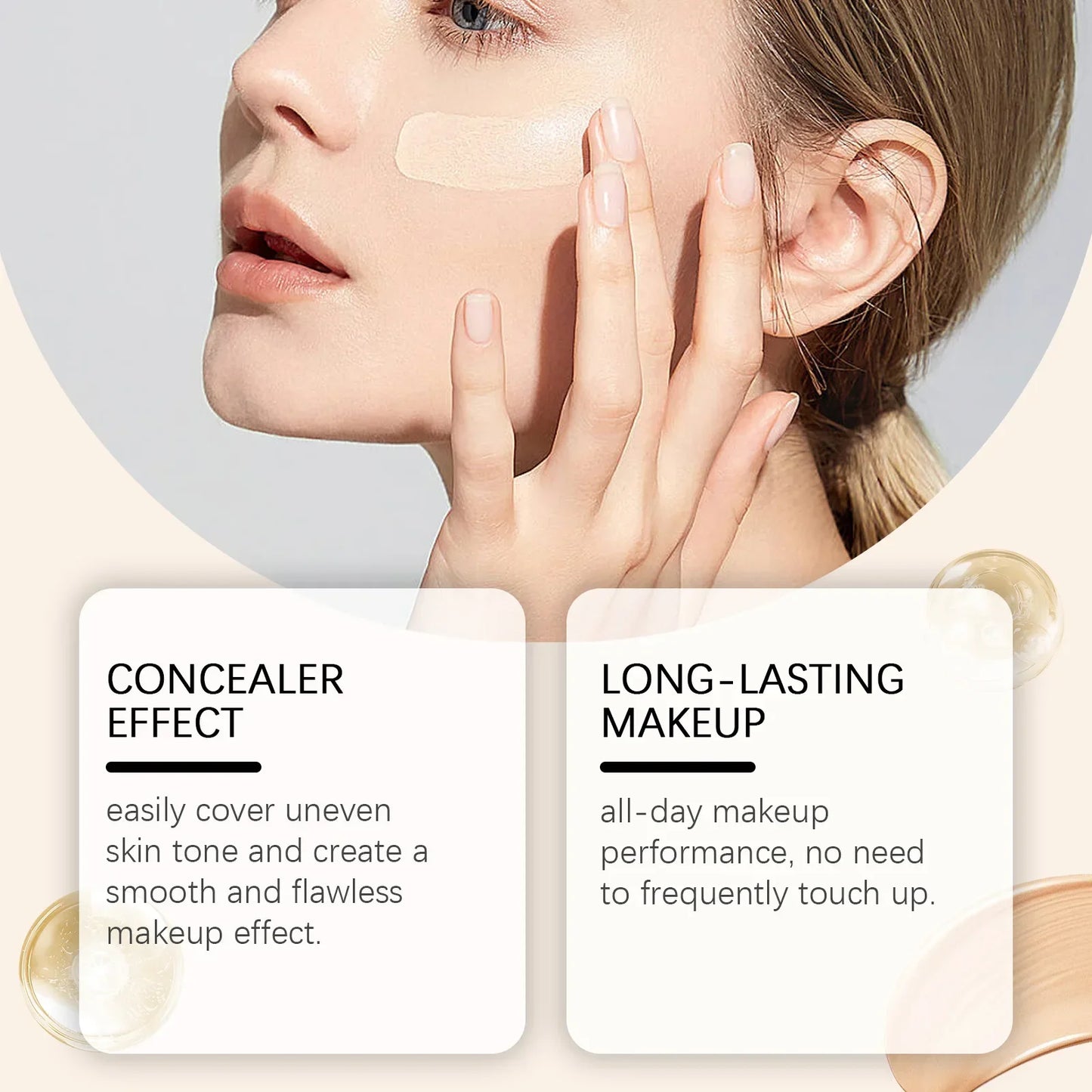 50ML Liquid Foundation CC Cream Matte Full Coverage Moisturizing Brightening Concealer BB Cream Oil Control Makeup Cosmetics - AMULET RING STORE