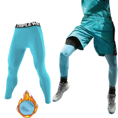 Spring Autumn Men Women Running Tights GYM Pants Exercise Basketball Football Soccer Fitness Sport Long Fleece Thermal Legging 8