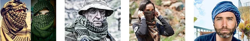 Keffiyeh Tactical Desert Scarf Wrap Shemagh Head Neck Arab Scarf Keffiyeh Scarf Wrap for Men And Women - AMULET RING STORE