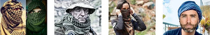 Keffiyeh Tactical Desert Scarf Wrap Shemagh Head Neck Arab Scarf Keffiyeh Scarf Wrap for Men And Women - AMULET RING STORE