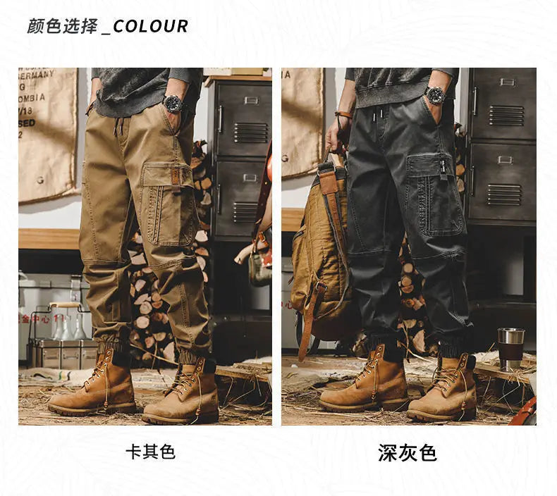 ARENS Techwear Cargo Pants Men Black Cargo Trousers Male Vintage Japanese Streetwear Hip Hop Pockets Casual Safari Style Loose