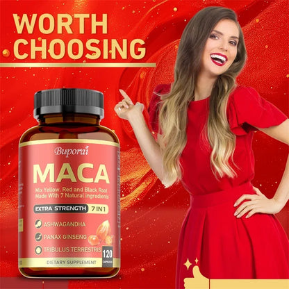 Maca Root Capsules - Improve Athletic Performance and Endurance, Improve Mood, Boost Energy Production, and Strengthen ImmunityS - AMULET RING STORE