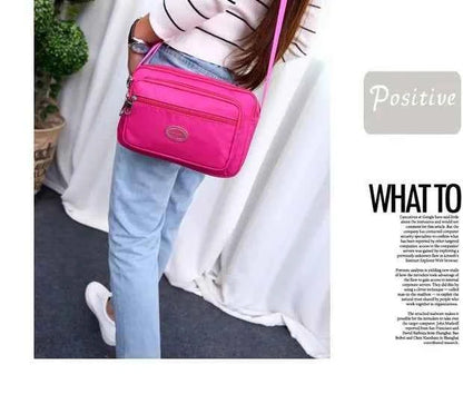 Casual Waterproof Nylon Canvas Ox Cloth Ladies oulder Bag Crossbody Bag Sport Sle Women's Handbag Soft Zipper Closure