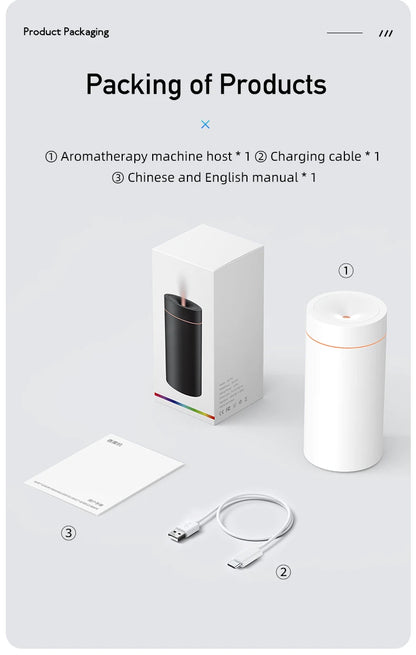 Colorful Car USB Mounted Diffuser Machine Mini Portable Automatic Spray Wireless Car Mounted Home Aromatherapy Humidifier