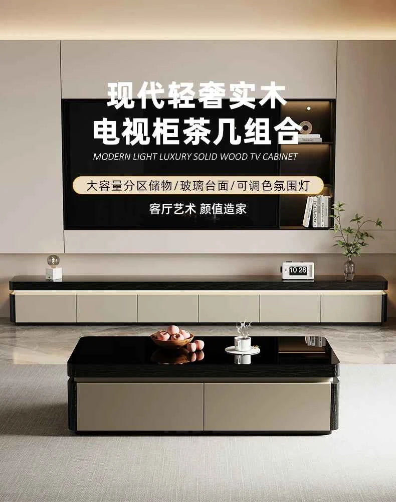 Elegant Space Saving TV Stand Eco Friendly Materials Sustainable Modern Aesthetics TV Stand Sliding Doors Living Room Furniture
