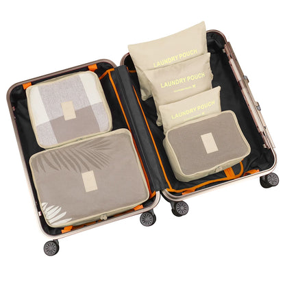 8/7/6 pieces Set Travel Organizer Storage Bags Suitcase Packing Set Storage Cases Portable Luggage Organizer Clothe Shoe Pouch - AMULET RING STORE