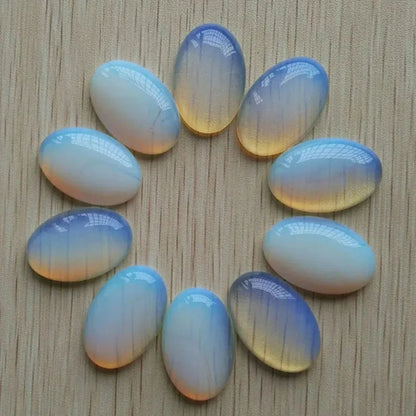 Wholesale 12pcs fashion natural stone mixed Oval CAB CABOCHON beads 20x30mm for Jewelry accessories making Fast shipping - AMULET RING STORE