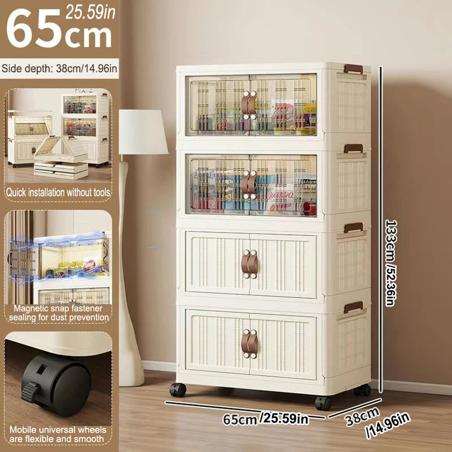 Multifunction Dustproof Wardrobe Large Capacity Folding Storage Cabinet Sundries Storage Box - AMULET RING STORE