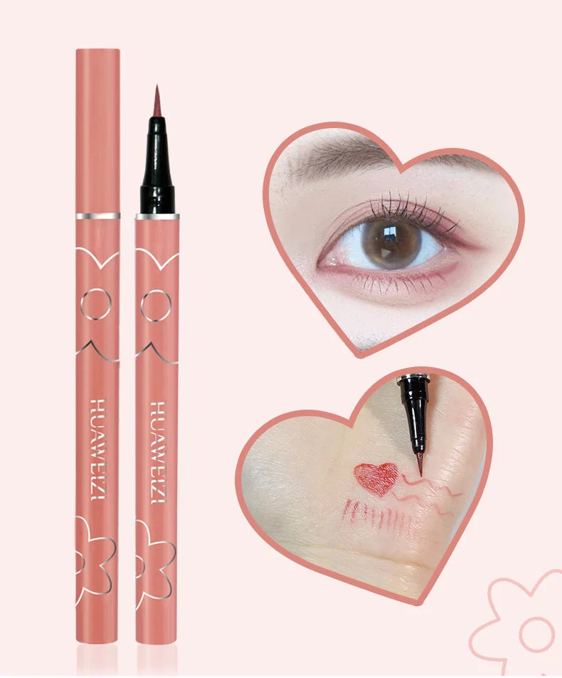 4 Colors Black Matte Liquid Eyeliner Waterproof Lasting Colorful Red Brown Quickily Drying Eyeliner Pencil Eyes Makeup Cosmetics - AMULET RING STORE