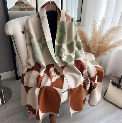 Cashmere Scarf for Women Thick Warm Winter Blanket Brand Female Luxury Quality Shawl Wrap Bufanda 2024 Poncho Echarpe Pashmina